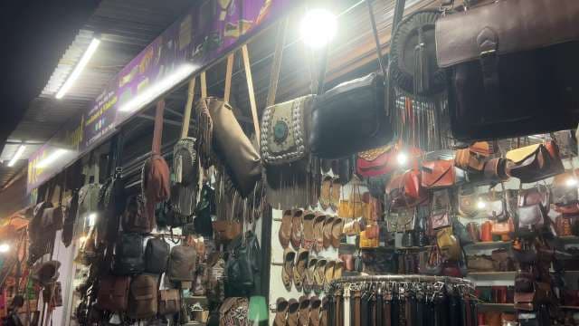 Handcrafted Leather Bags and Accessories at Night Market