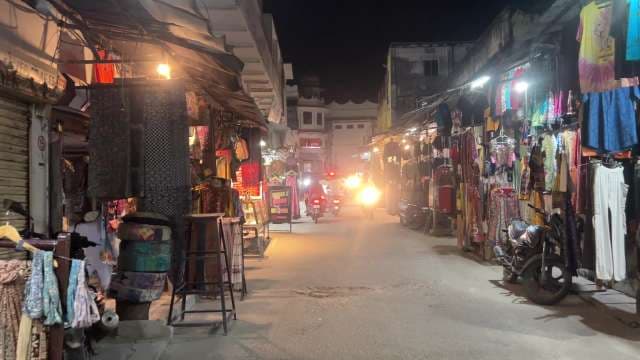 Vibrant Indian Night Market Bustling With Local Life