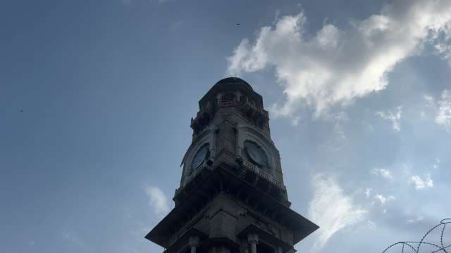 Historic Clock Tower Against a Dramatic Sky in Ajmer