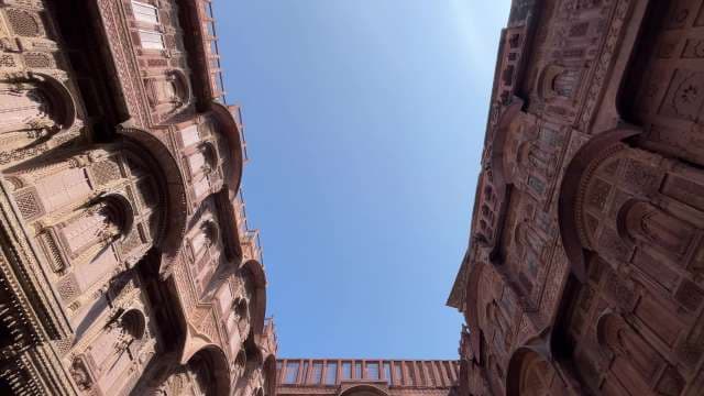 Majestic Courtyard View of Mehrangarh Fort in Jodhpur