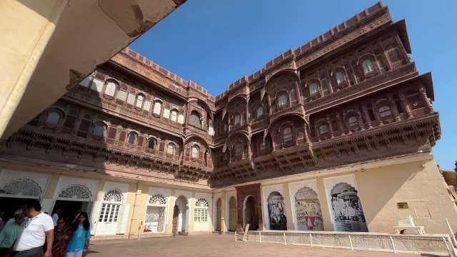 Inside Mehrangarh Fort: Stunning Courtyard Architecture in Jodhpur