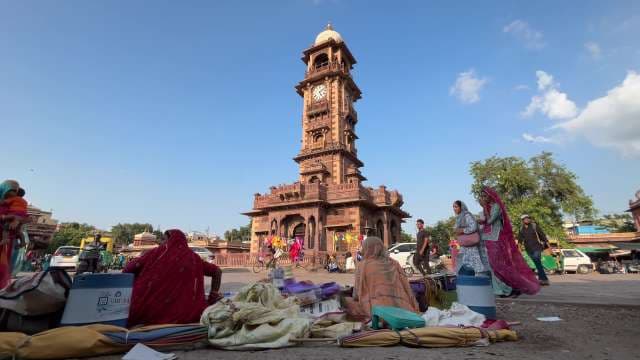 Vibrant Street Market at Jodhpur Clock Tower
