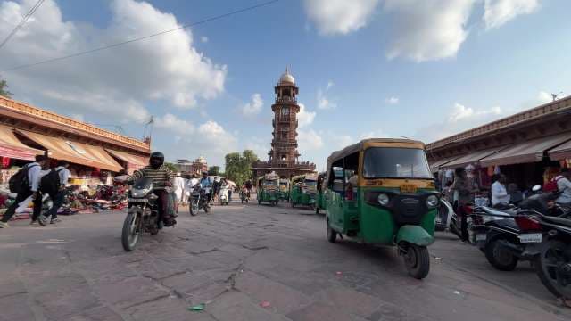 Bustling Life at Jodhpur's Historic Clock Tower Market
