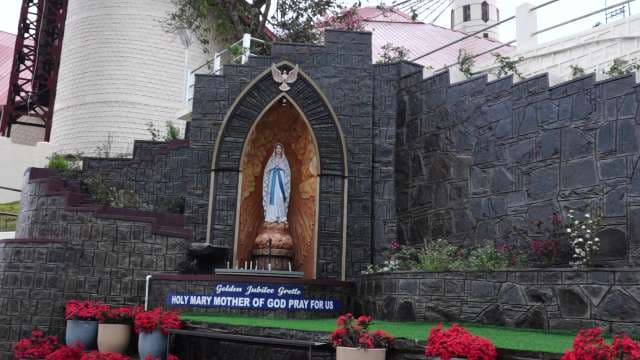 Golden Jubilee Grotto and Virgin Mary Statue in Shillong