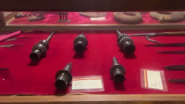 Ancient Indian Lance Heads Displayed in Museum Exhibit