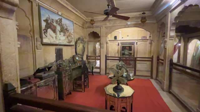 Inside an Ornate Indian Palace Room With Antique Decor