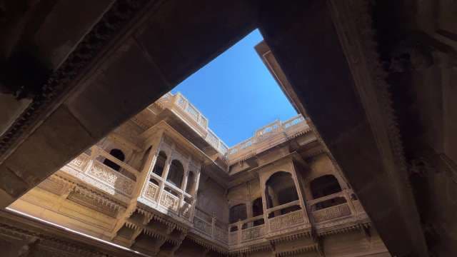 Architectural Marvel: Patwon Ki Haveli Courtyard in Jaisalmer