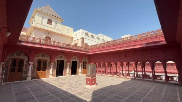 Explore the Courtyard of a Historic Indian Palace