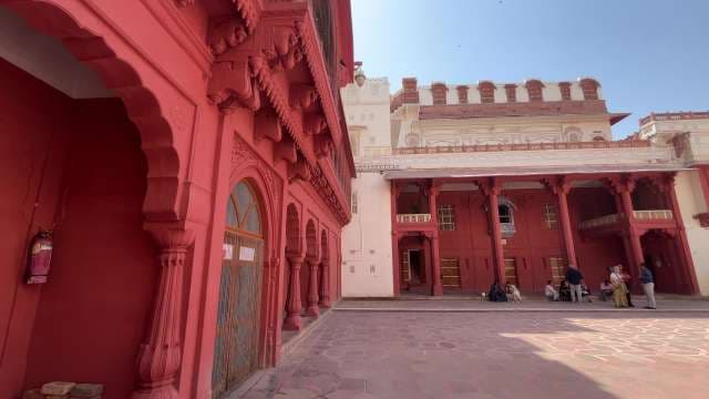 Historic Courtyard at Junagarh Fort in Bikaner, India