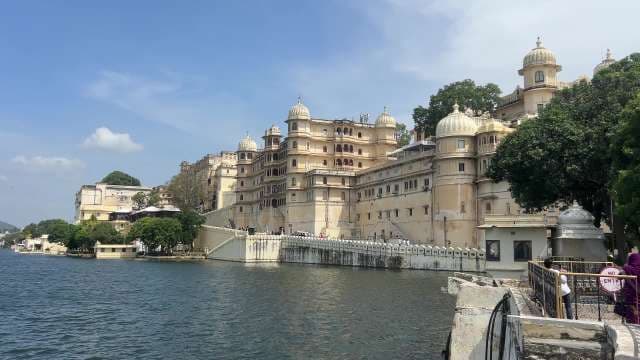 Majestic View of Udaipur City Palace by Lake Pichola