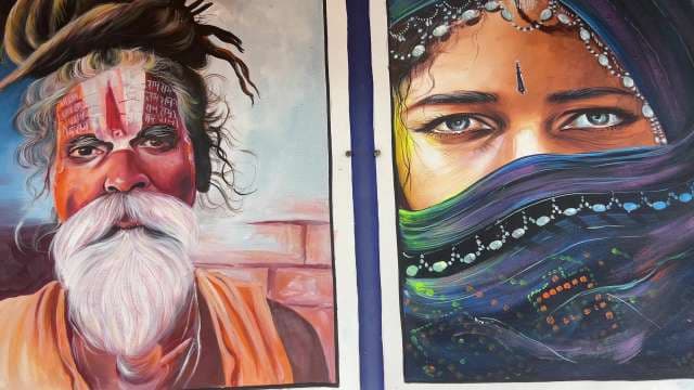 Vivid Indian Street Art: Faces and Culture on City Walls