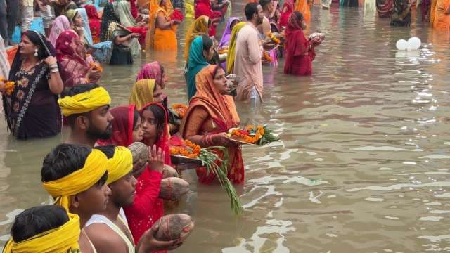 Devotees Celebrate Chhath Puja With River Offerings in India