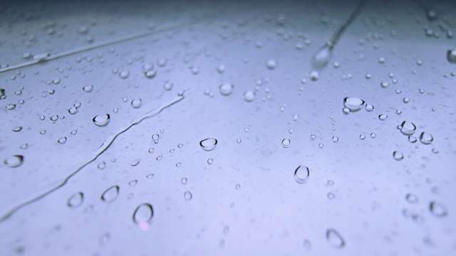 Mesmerizing Water Droplets on Glass Surface