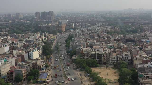 Stunning Aerial View of Bustling New Delhi Skyline