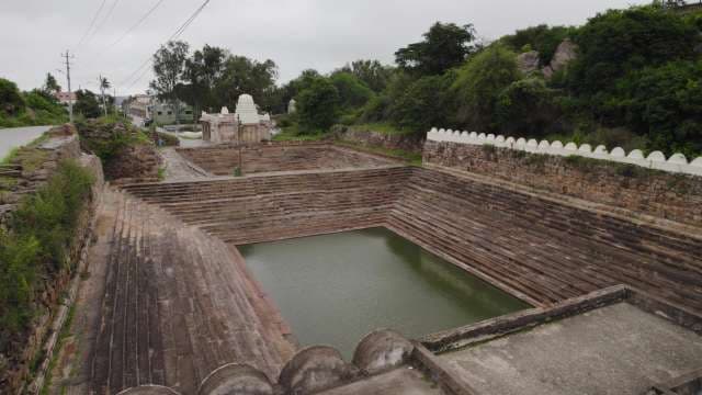 Ancient Hindu Temple Tank With Stepped Stone Kalyani Pond