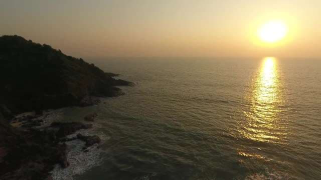 Rocky Coastline and Ocean Waters