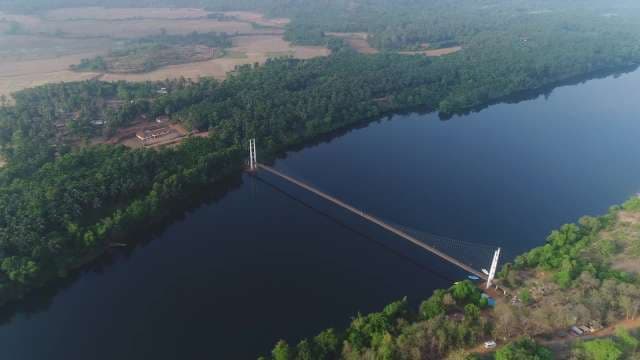 Hanging Bridge Over Saraswati River