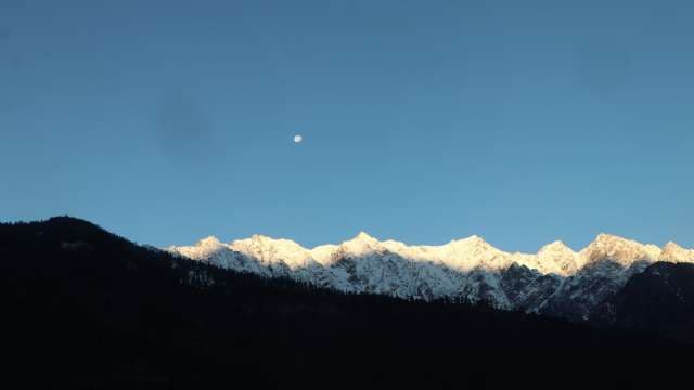 Timelapse of Snow-Capped Mountains