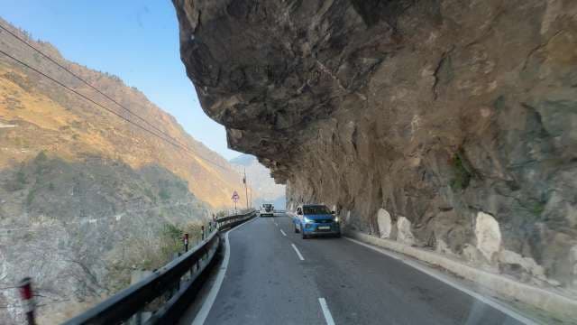 Spiti Mountain Road Driving Through Dramatic Rock Formations