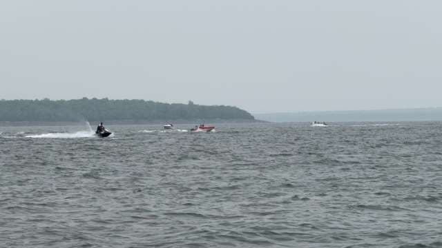 Jet Ski Racing on Open Water with Multiple Riders
