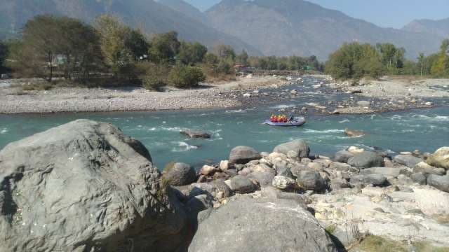 Whitewater Rafting Adventure in Mountain River Valley