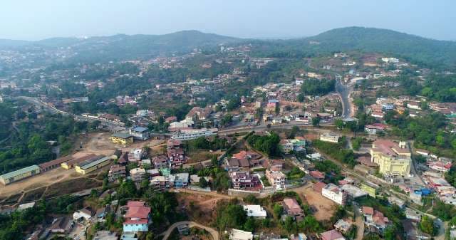 Madikeri Town Nestled Among Lush Green Mountains