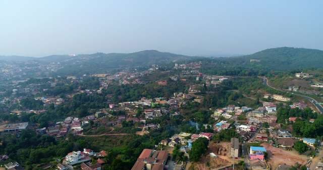Aerial View of Madikeri Town Landscape