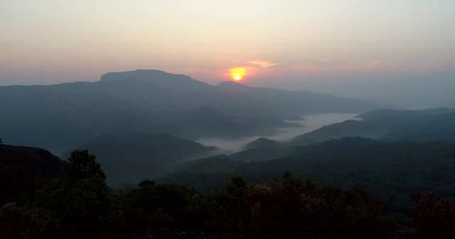 Majestic Mountain Sunrise Over Madikeri, Karnataka