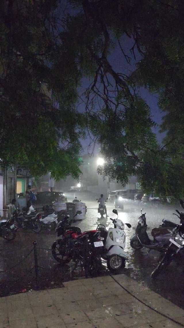Night Rain on Mumbai Street