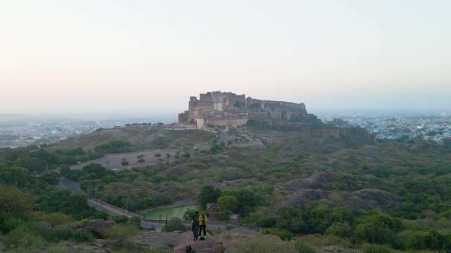 Panoramic View of the Historic Mehrangarh Fort in Jodhpur India