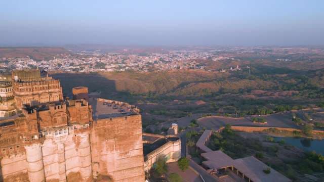 Majestic Aerial View of Mehrangarh Fort in Jodhpur, India