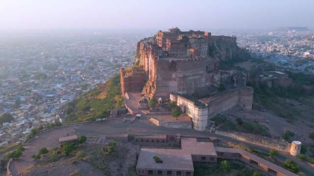 Majestic Sunrise Over Mehrangarh Fort and the Blue City of Jodhpur