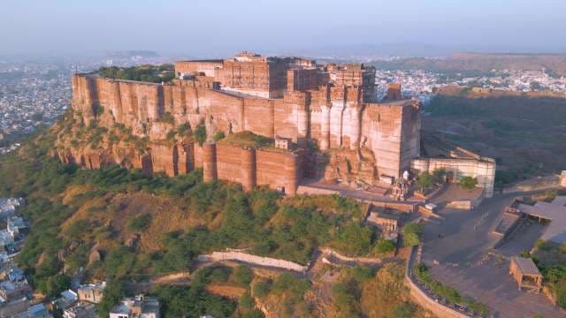 Majestic Aerial View of Mehrangarh Fort in Jodhpur Rajasthan India