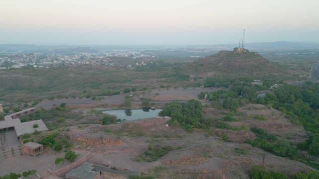 Panoramic Aerial View of Rao Jodha Desert Rock Park in Jodhpur