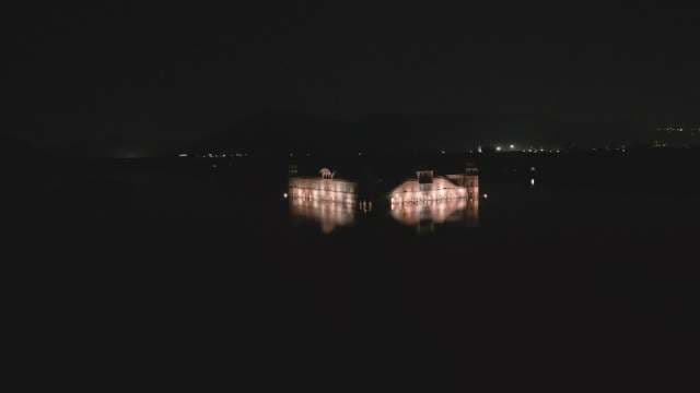 Stunning Night View of Jal Mahal Palace in Jaipur India