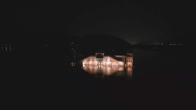 Stunning Night View of the Illuminated Jal Mahal Water Palace