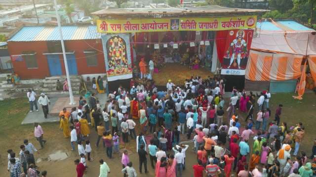 Vibrant Ram Leela Celebration With Large Crowd in Jagadhri, India