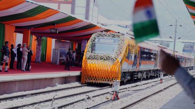 Decorated Vande Bharat Express Train Inauguration at Shri Mata Vaishno Devi Katra