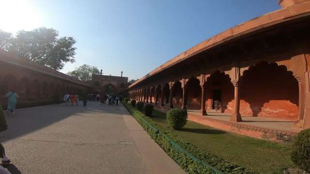 Majestic Red Sandstone Architecture at the Historic Taj Mahal Complex