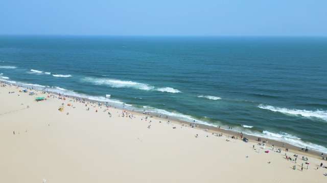 Stunning Aerial Drone View of Puri Beach and Blue Sea in India