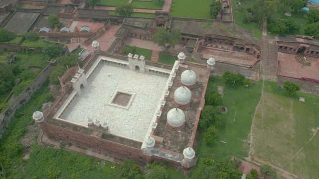 Aerial Perspective of Moti Masjid Mosque at Agra Fort India