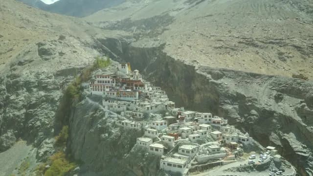 Remote Key Monastery Perched on Spiti Valley Cliffs