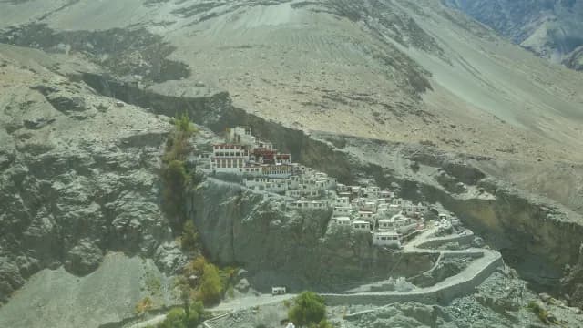 Ancient Diskit Monastery Perched on Ladakh Mountain Cliffs