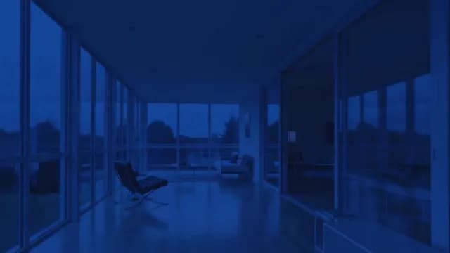 Modern Minimalist Interior with Blue Twilight Lighting