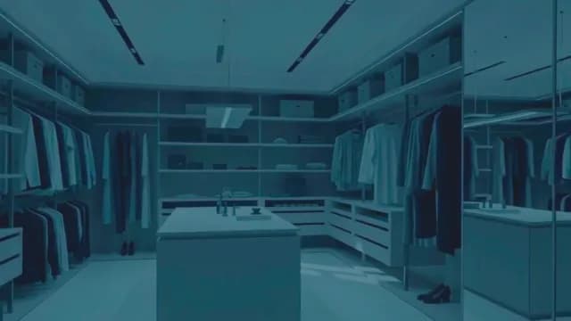 Modern Luxury Walk-in Closet with Minimalist Interior Design