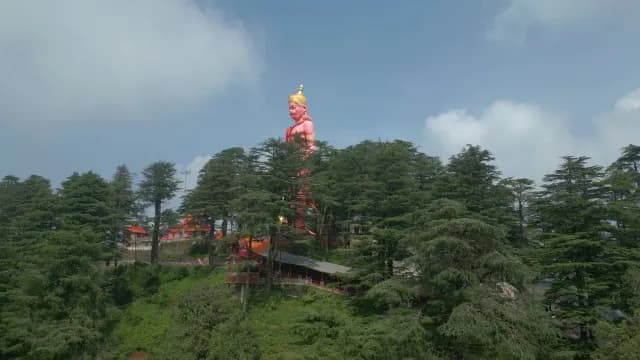 Giant Lord Hanuman Statue at Jakhu Temple in Shimla India