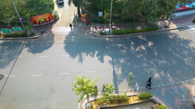 Aerial View of Rajiv Chowk Street in New Delhi India