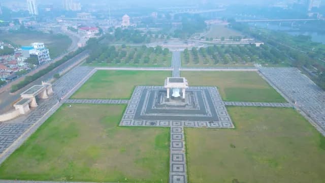Aerial View of Dr. B.R. Ambedkar Memorial Park in Lucknow India