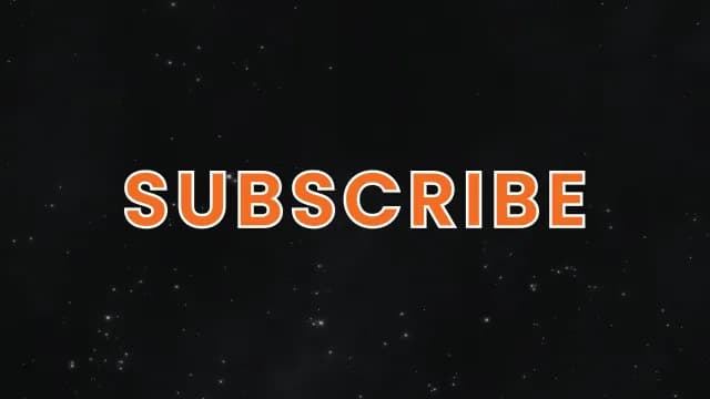 Orange Subscribe Button Overlay on Starry Space Background