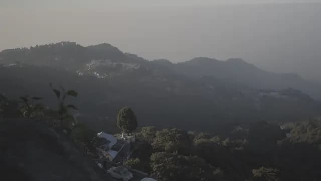 Misty Mussoorie Panorama from George Everest